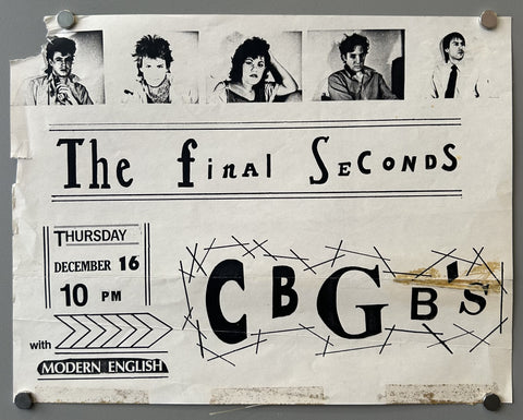Link to The Final Seconds with Modern English CBGB'sUSA, c. 1980s (?) Product