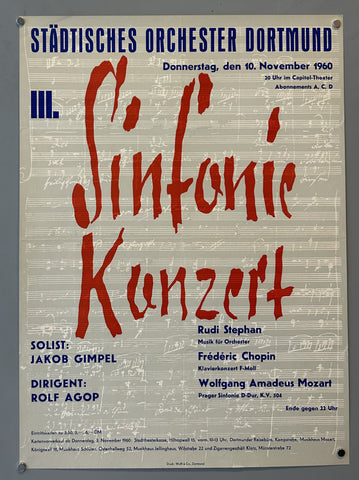 Link to Städtisches Orchester Dortmund Sinfonie KonzertGermany, 1960 Product