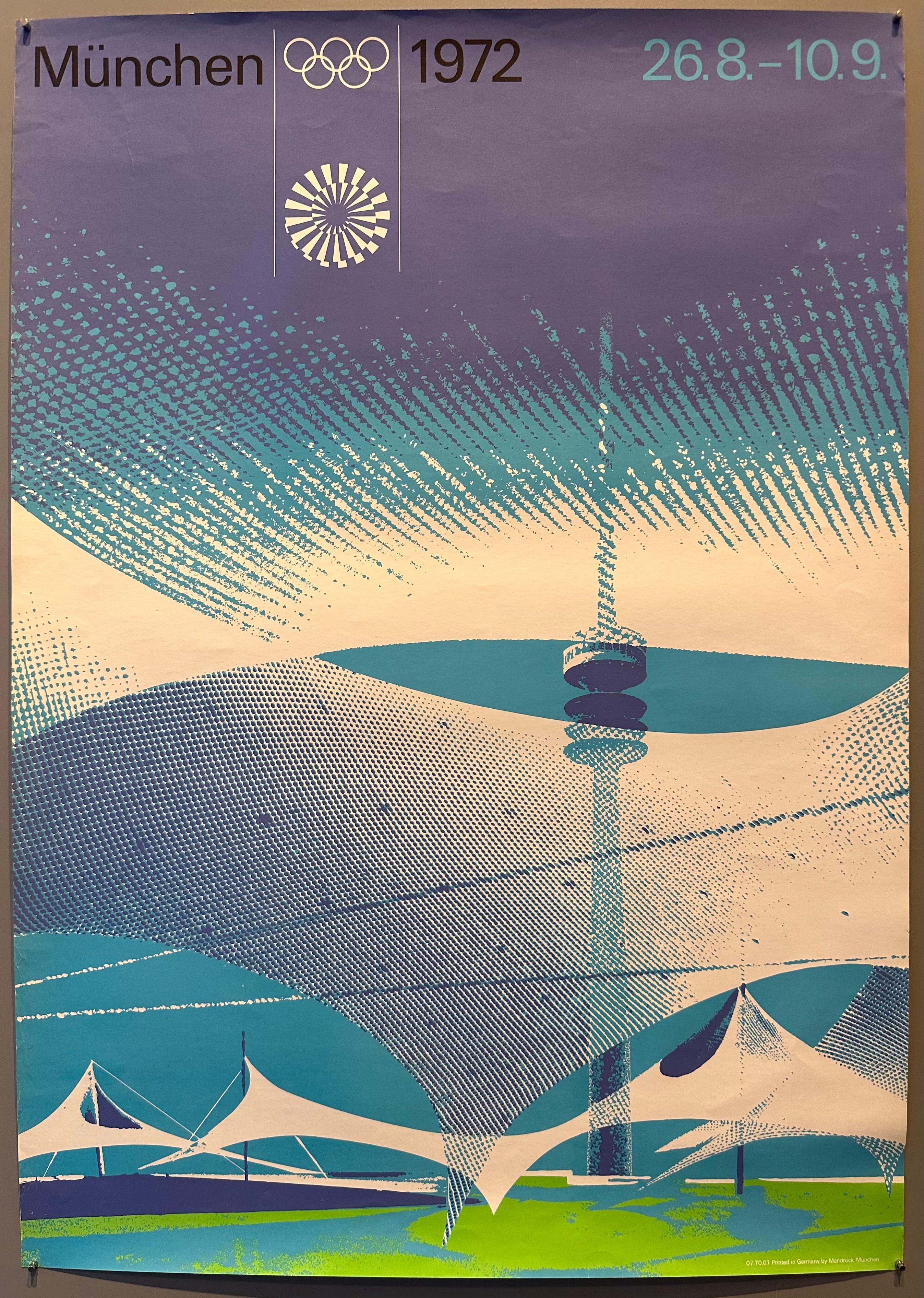 Munich 1972 Olympic Games Olympiastadion Poster – Poster Museum