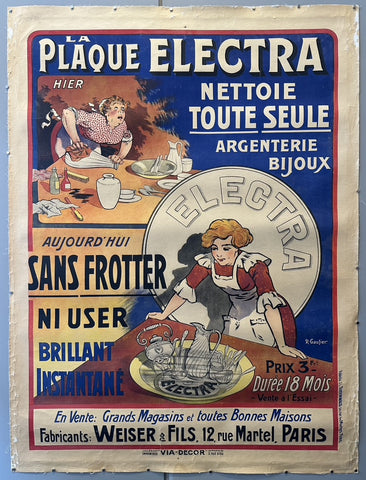 Link to  Plaque ElectraFrance, c. 1900s  Product