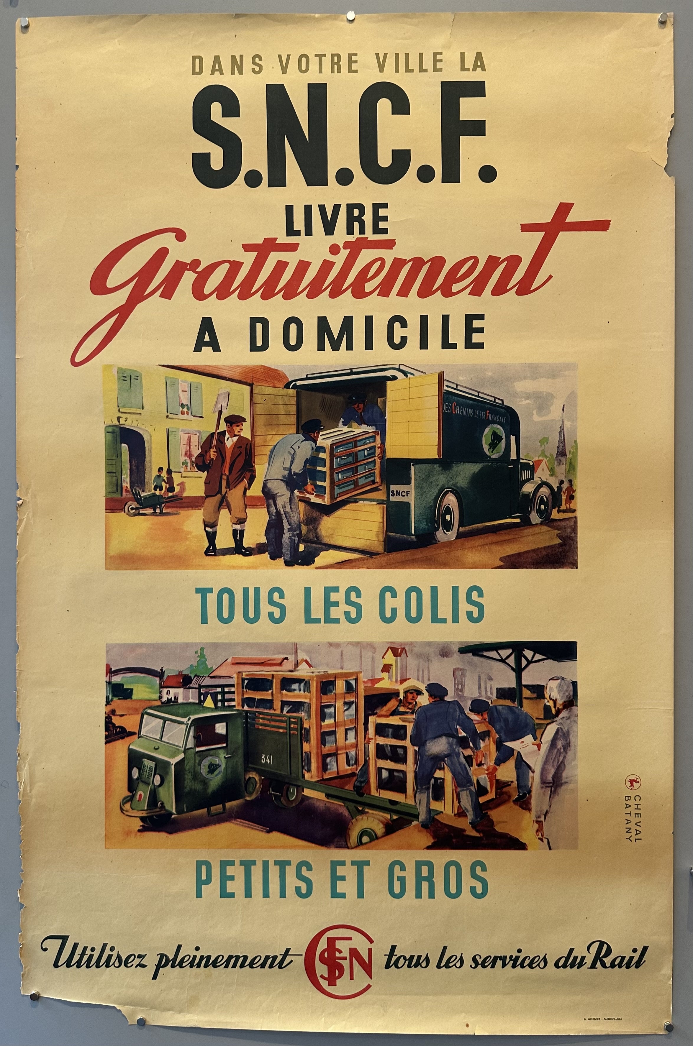 Dans Votre Ville La S.N.C.F. Livre Gratuitement À Domicile