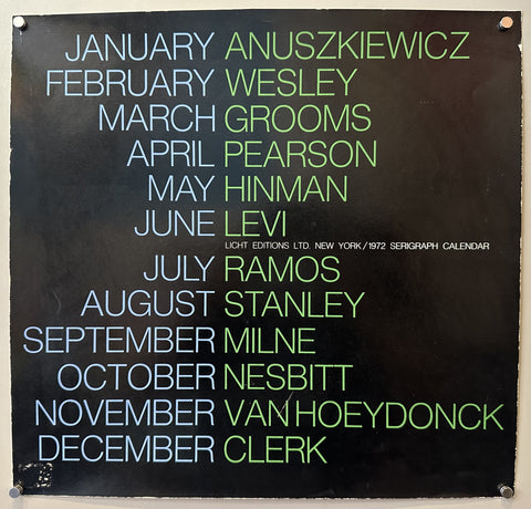Link to  1972 Artists Serigraph CalendarUSA, 1972  Product