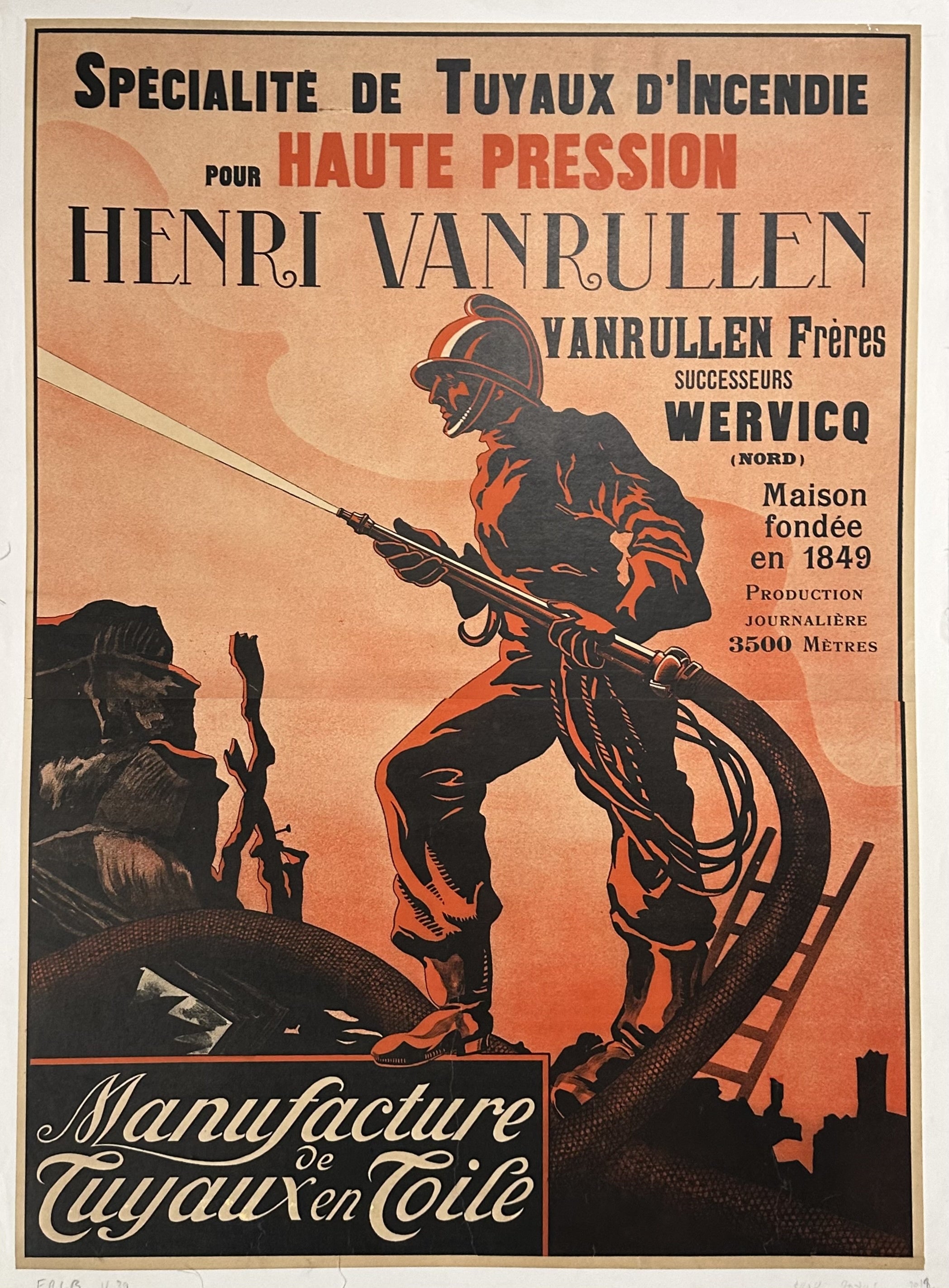 Spécialité de Tuyaux d'Incendie pour Haute Pression Henri Vanrullen