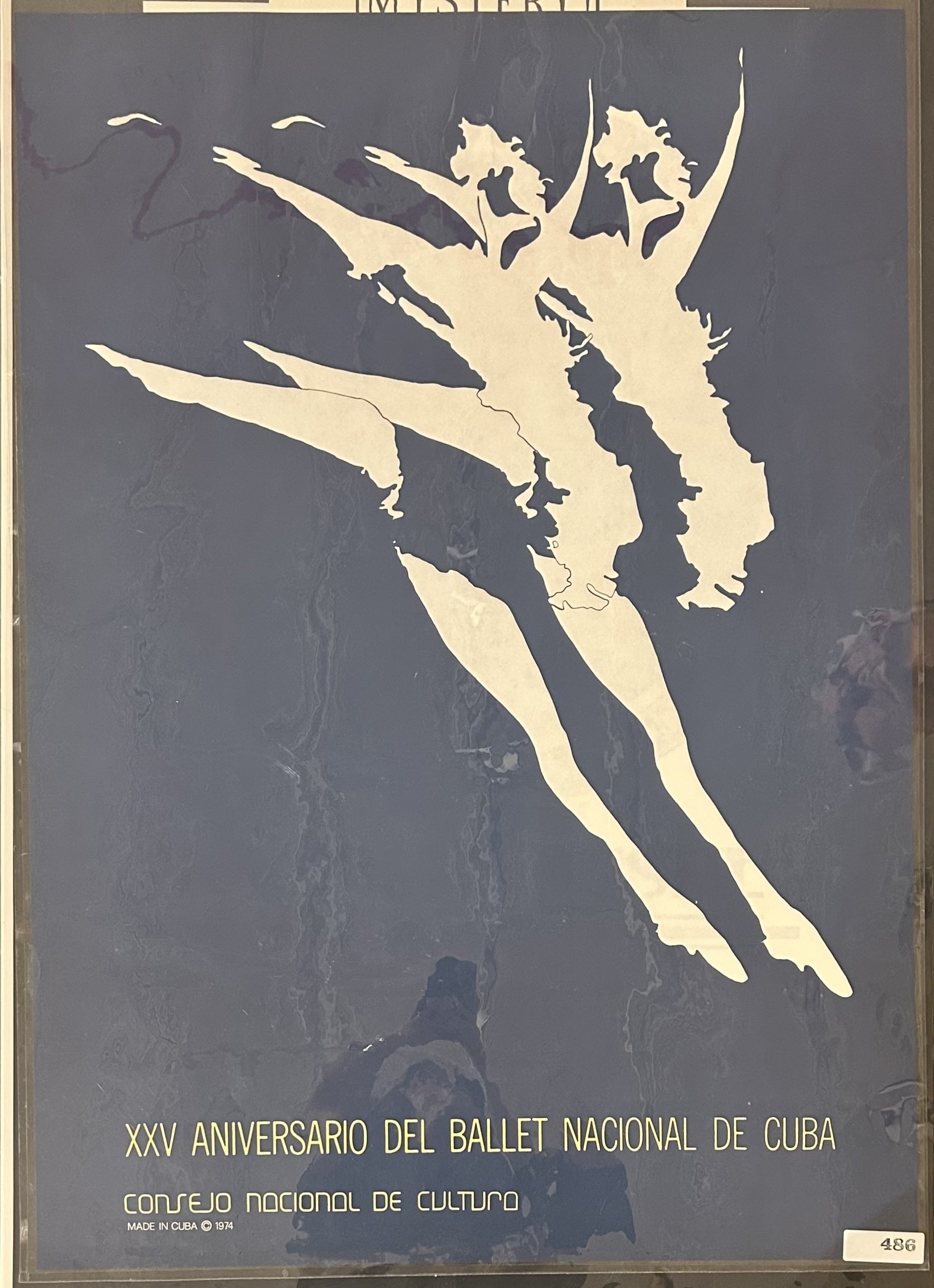 ballerinas leap against blue