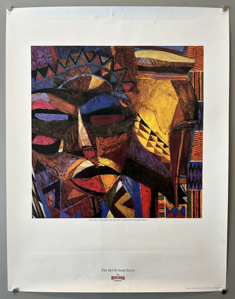 The poster features artwork by Calvin B. Jones and promotes "The Art of Good Taste" program by Beefeater.