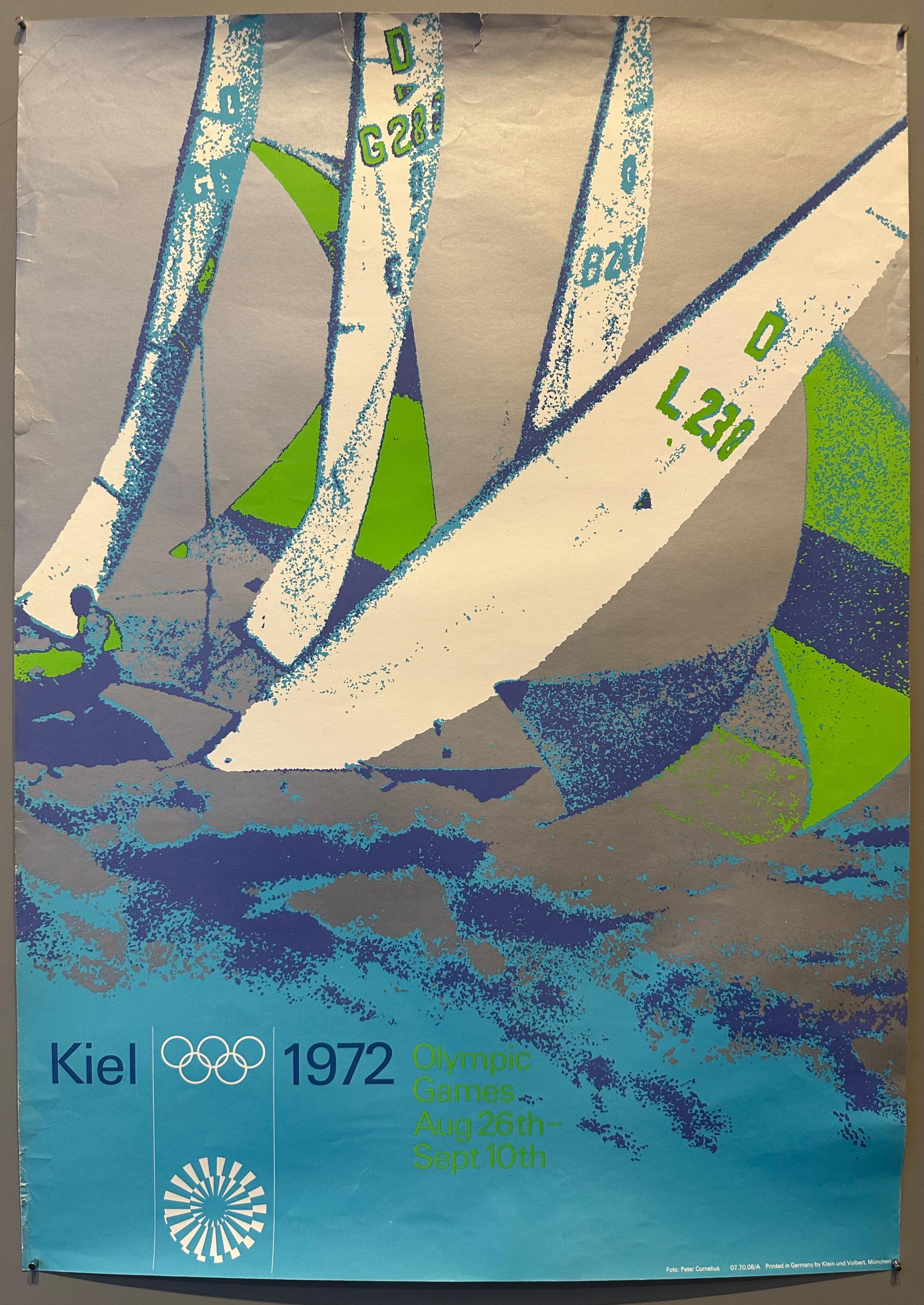 Munich 1972 Olympic Games Sailing Poster