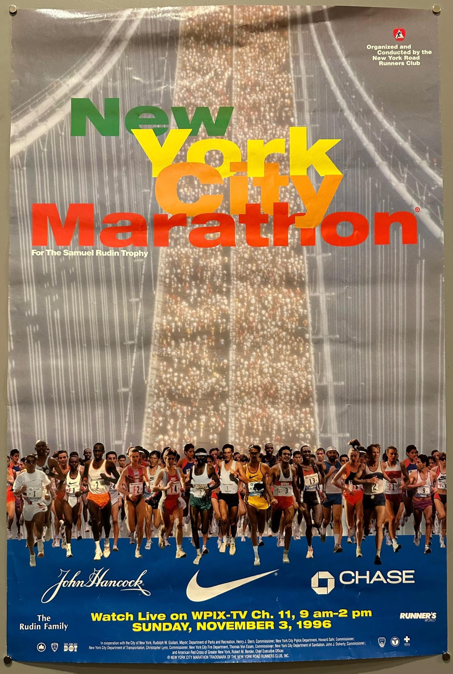 1996 New York City Marathon Poster