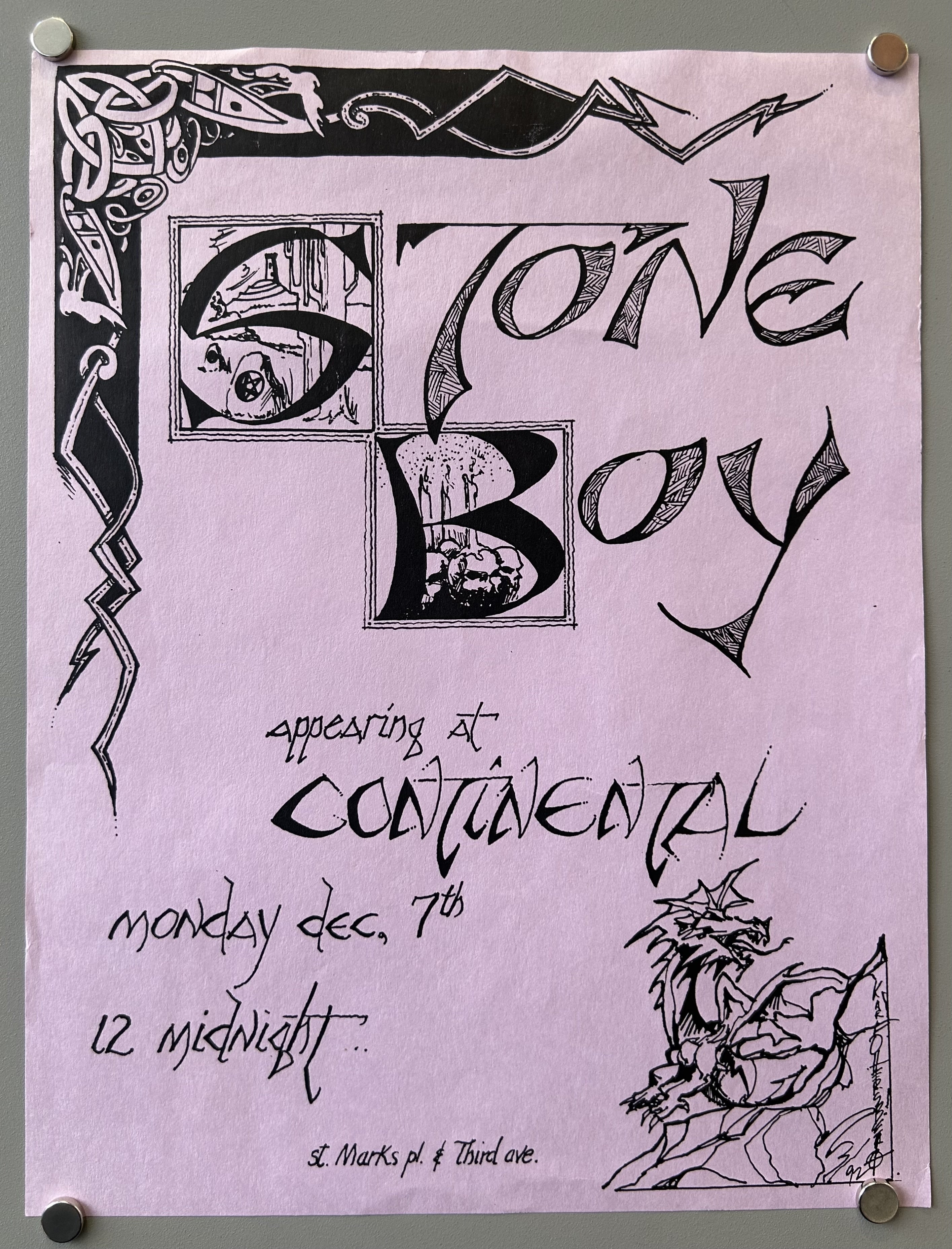 Stone Boy Appearing at Continental