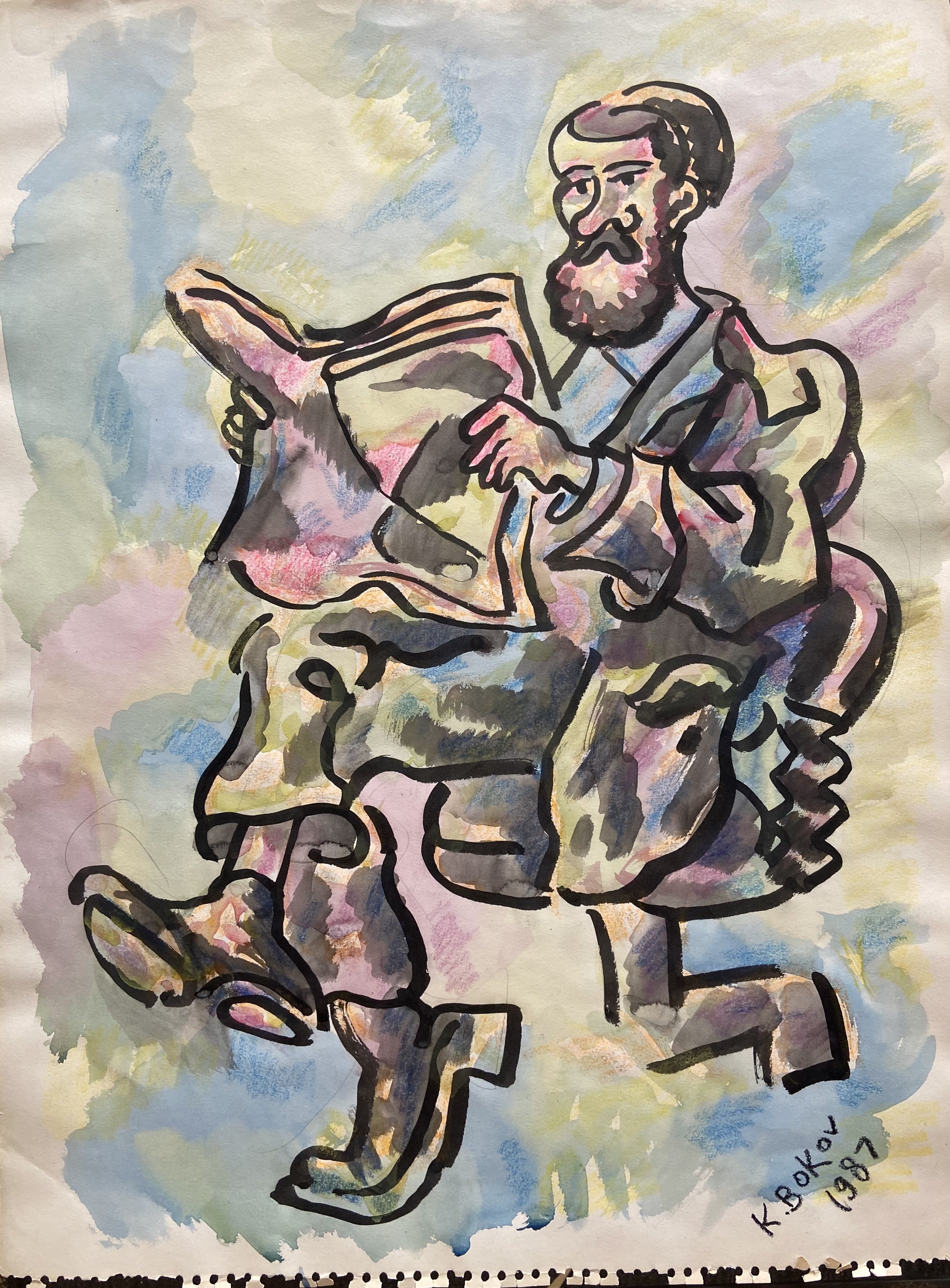 Reading the Newspaper Bokov