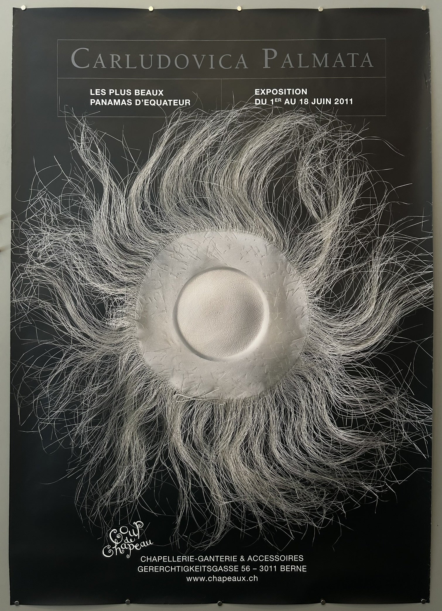 The poster explicitly states "EXPOSITION DU 1ER AU 18 JUIN 2011," indicating the dates of the exhibition it advertises, and thus the year it was created or used.