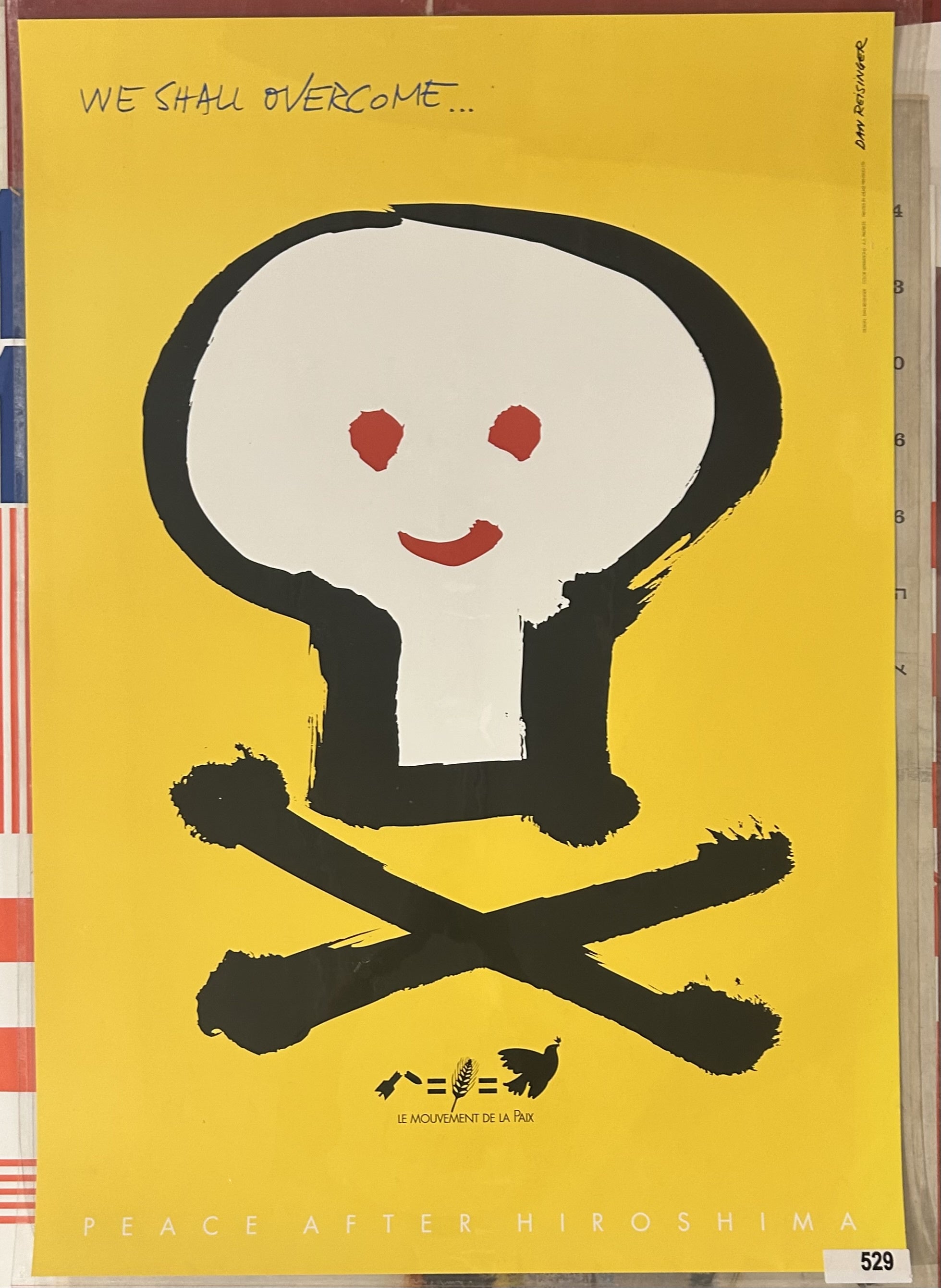 death symbol against yellow