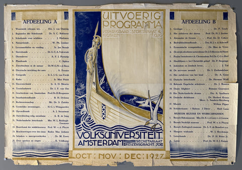 Link to Extensive Program Volksuniversiteit AmsterdamThe Netherlands, 1927 Product