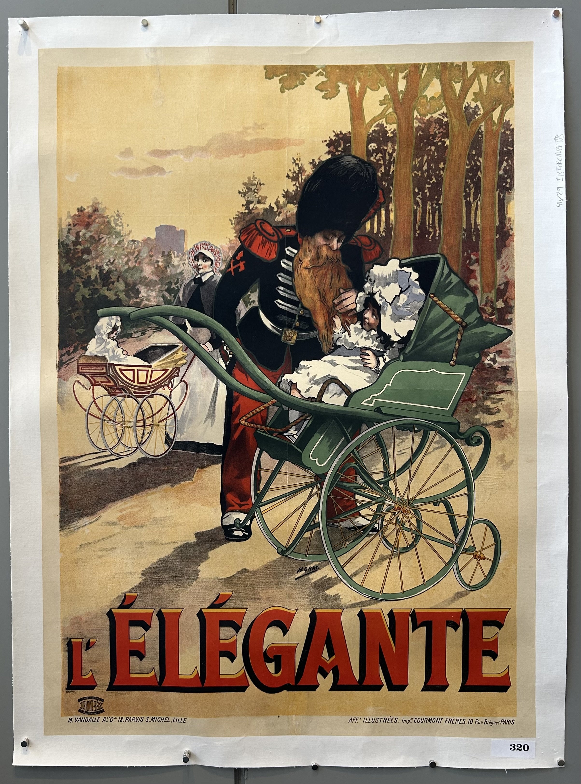 man looks at baby in a carriage