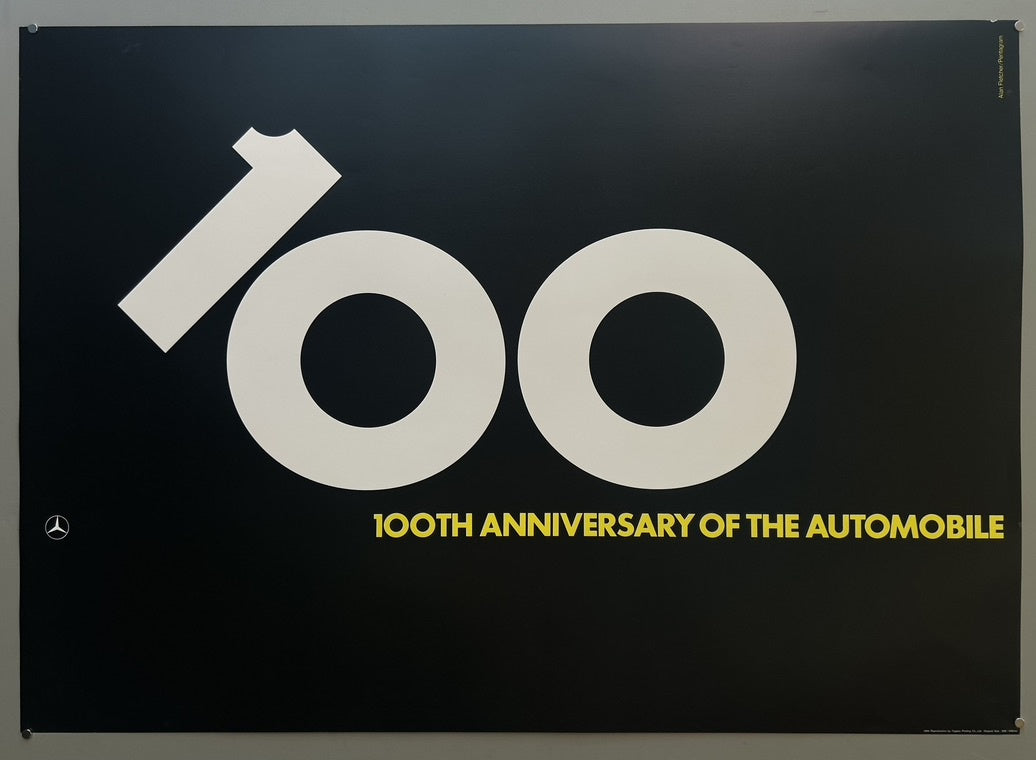 poster was originally designed by Alan Fletcher in 1986 for Daimler Benz and Auto Motor Und Sport.