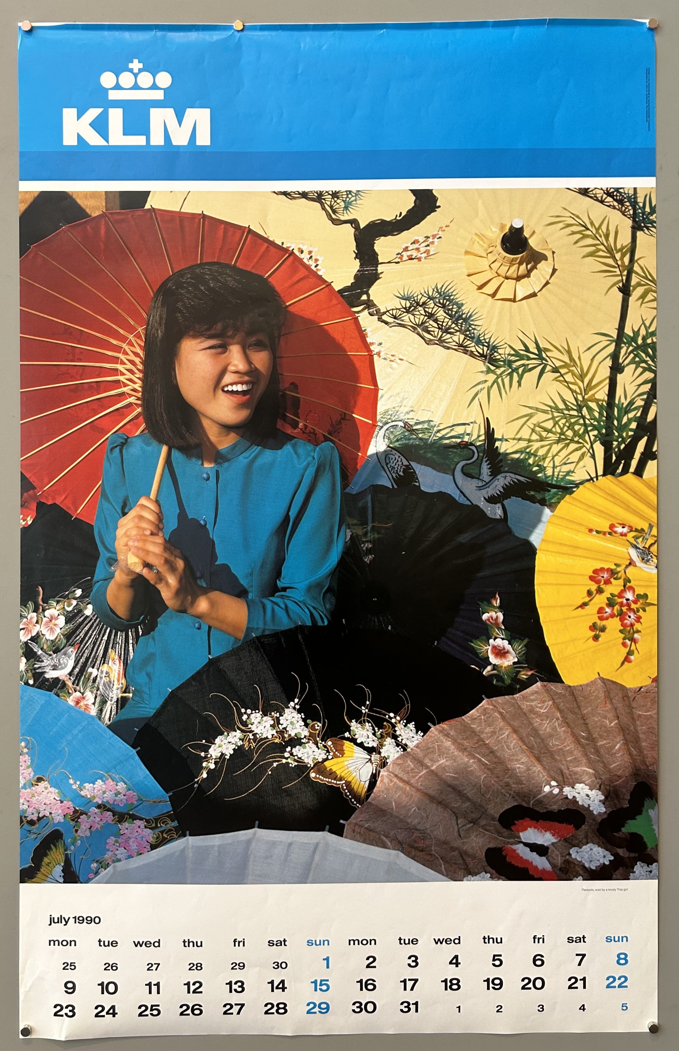 July 1990 KLM Calendar Page