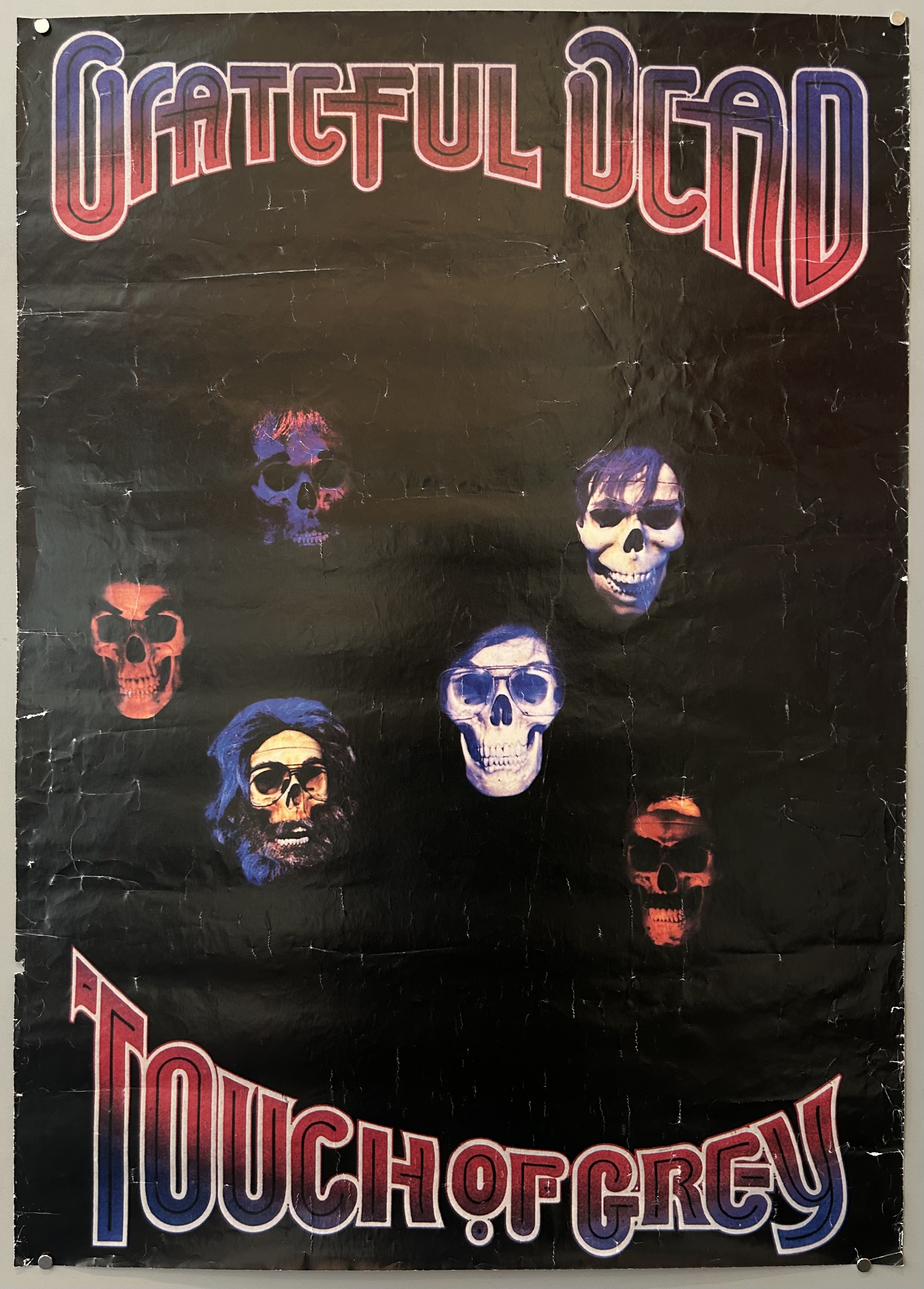 skulls against black background