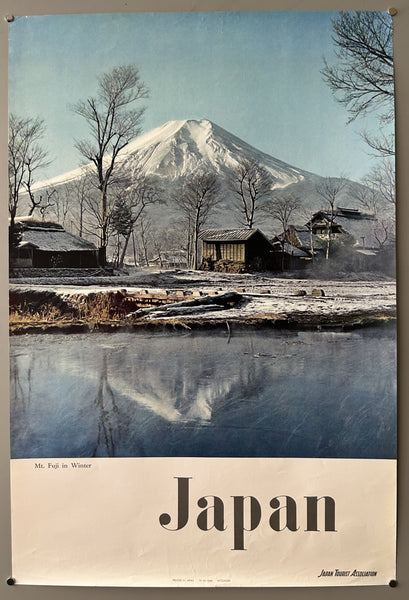 Japan, Mt. Fuji in Winter Poster – Poster Museum