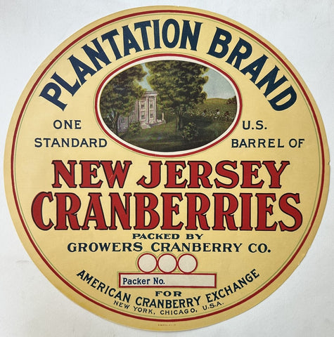 Link to  New Jersey CranberriesUSA, c. 1930s  Product