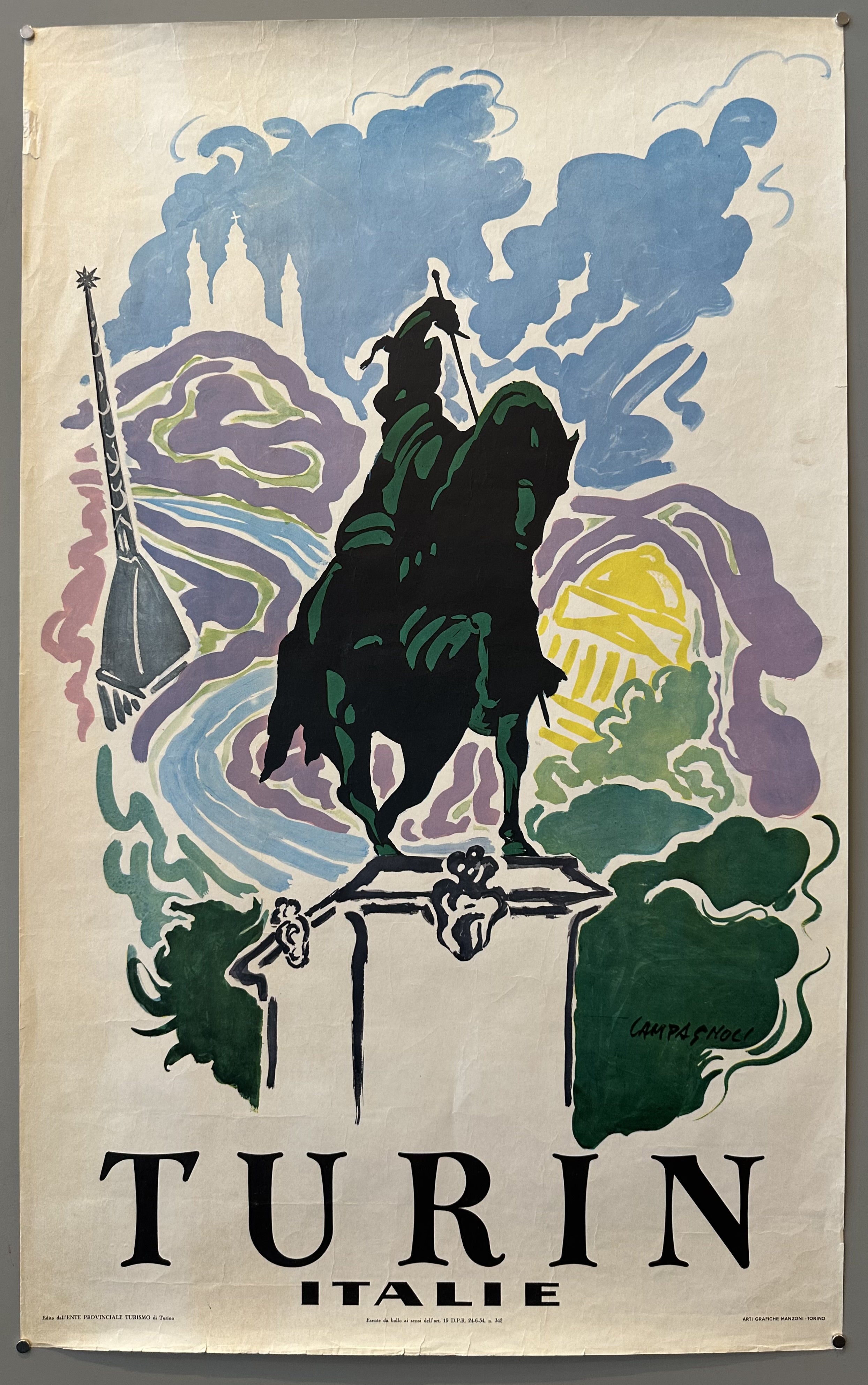 Turin Italie Travel Poster