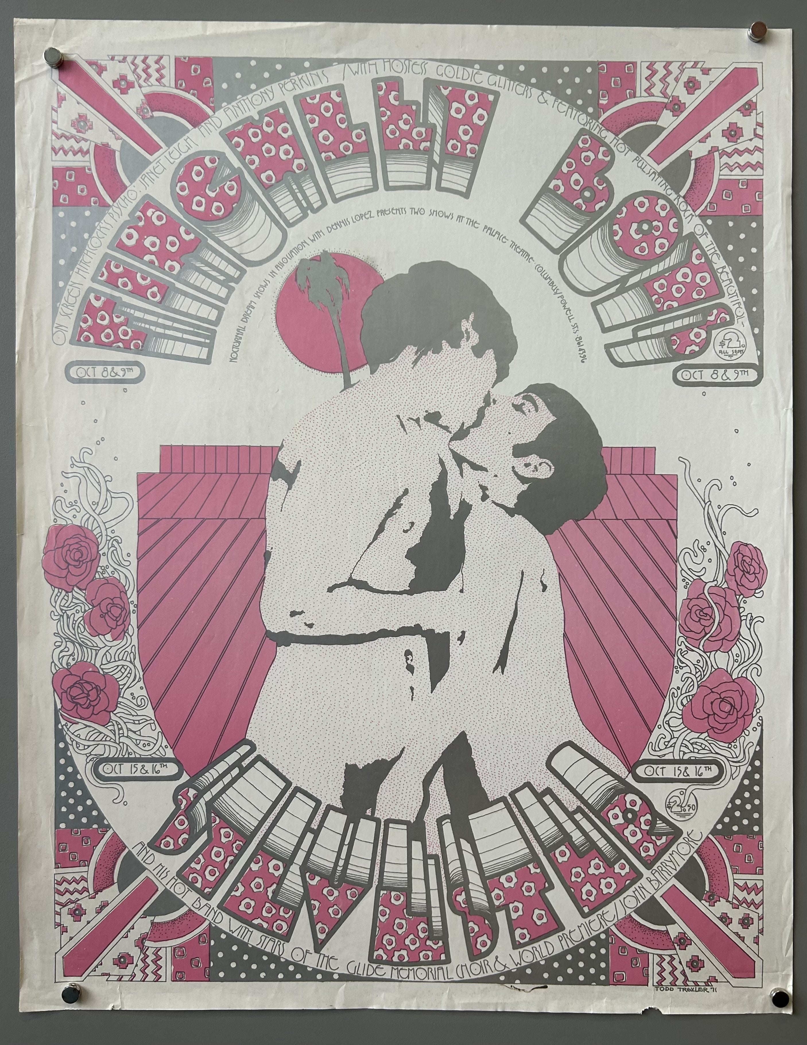 to young men passionately kissing, s a memento of the heady early days of gay liberation.