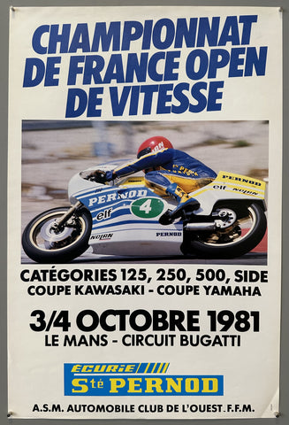 Link to Championnat De France Open de Vitesse 1981 PosterFrance, 1981 Product