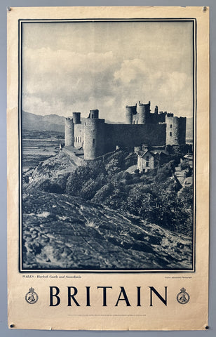 Link to Britain: Harlech Castle SnowdoniaGreat Britain, c. 1950s Product