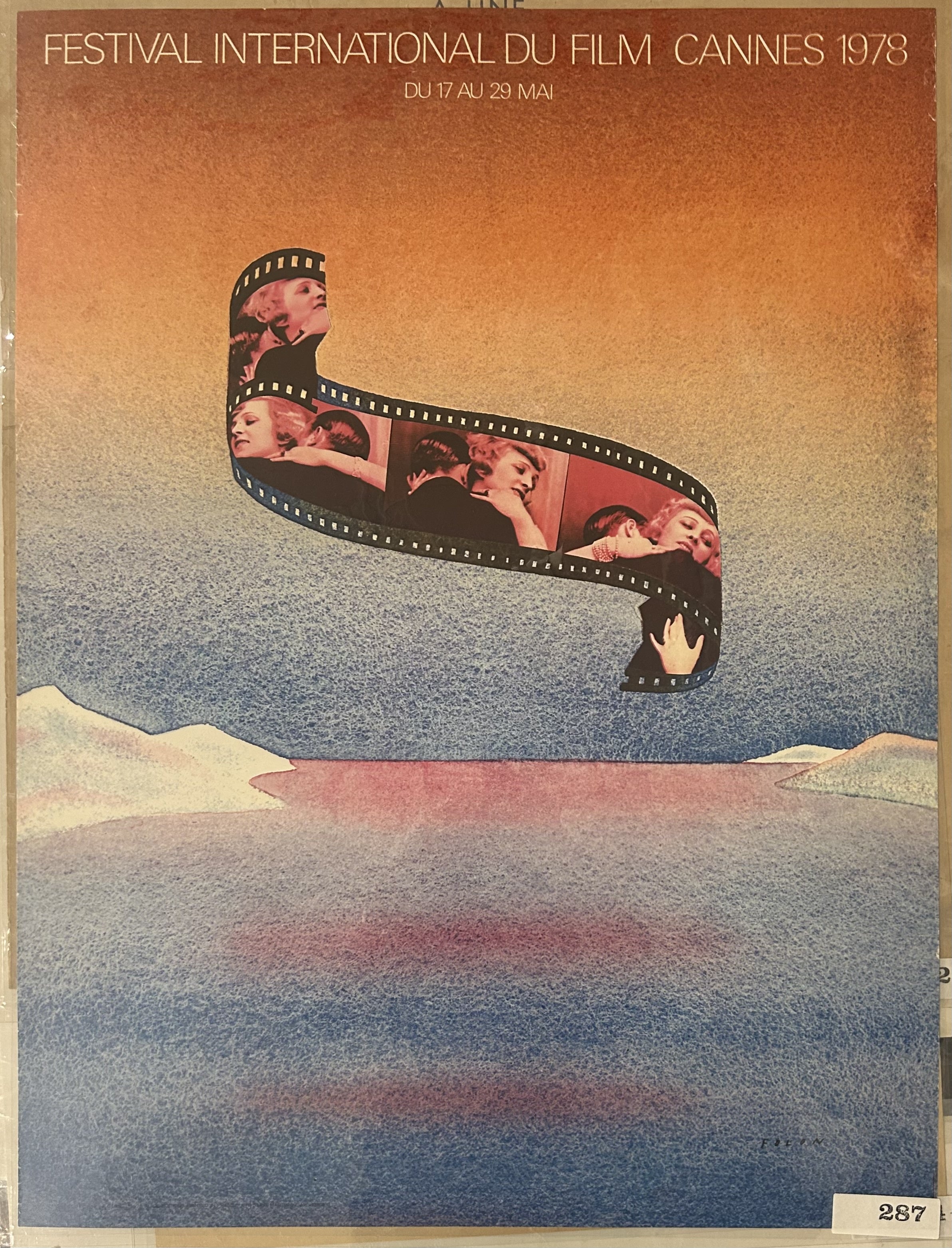ombre with film reel over