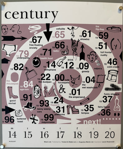 Link to  August Week Link Calendar Page (Purple)USA, 2000  Product