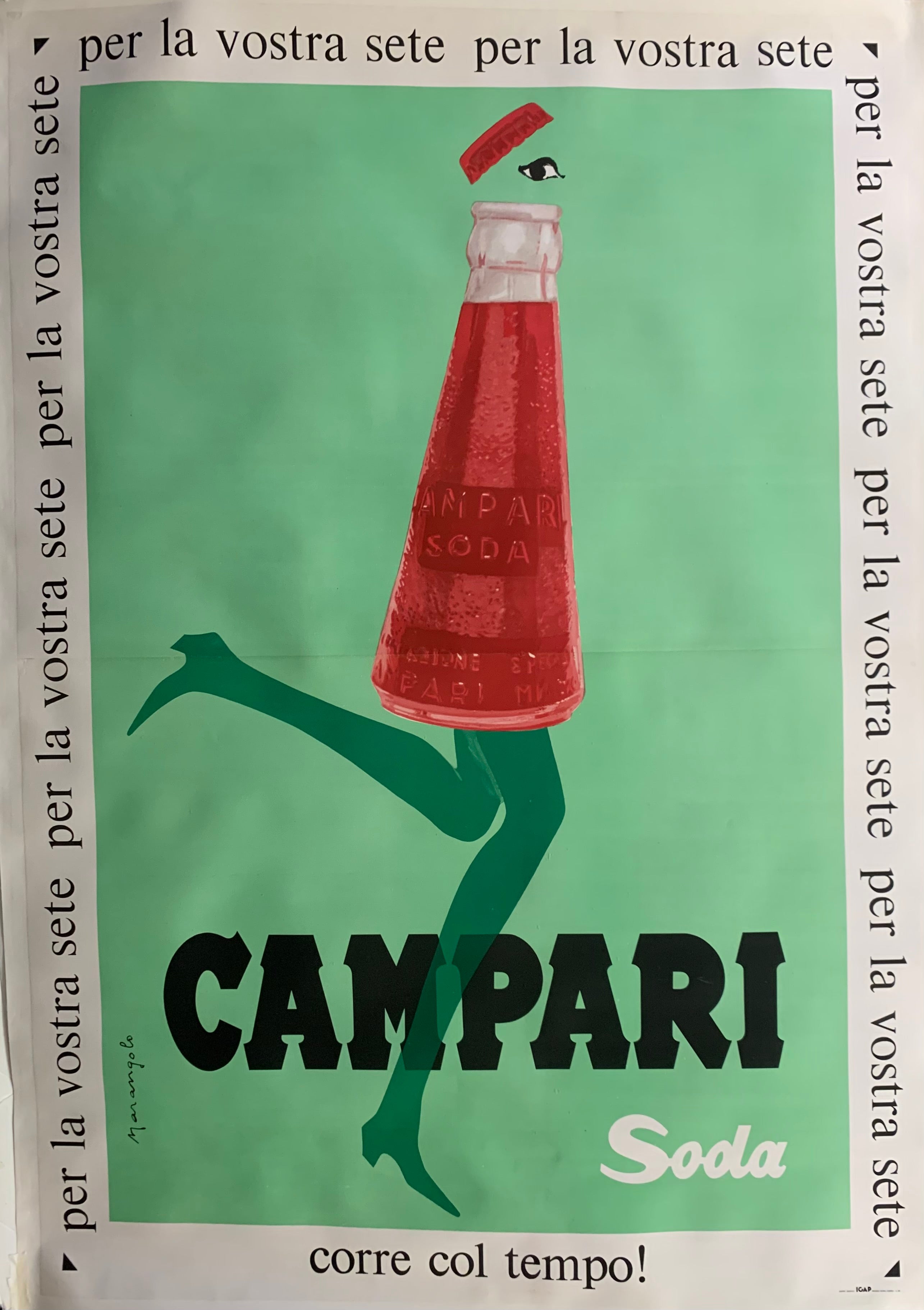 Campari Soda, Corre col tempo, per la vostra sete ✓ – Poster Museum