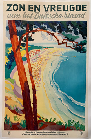 Link to Zon en vreugde aan het Duitsche Strand PosterGermany, c. 1935 Product