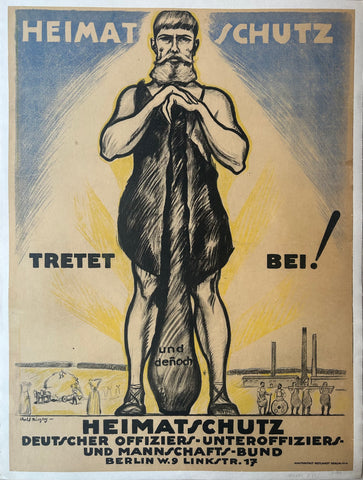 Link to  Heimat Schutz Tretet Bei! Poster ✓Germany c. 1920  Product