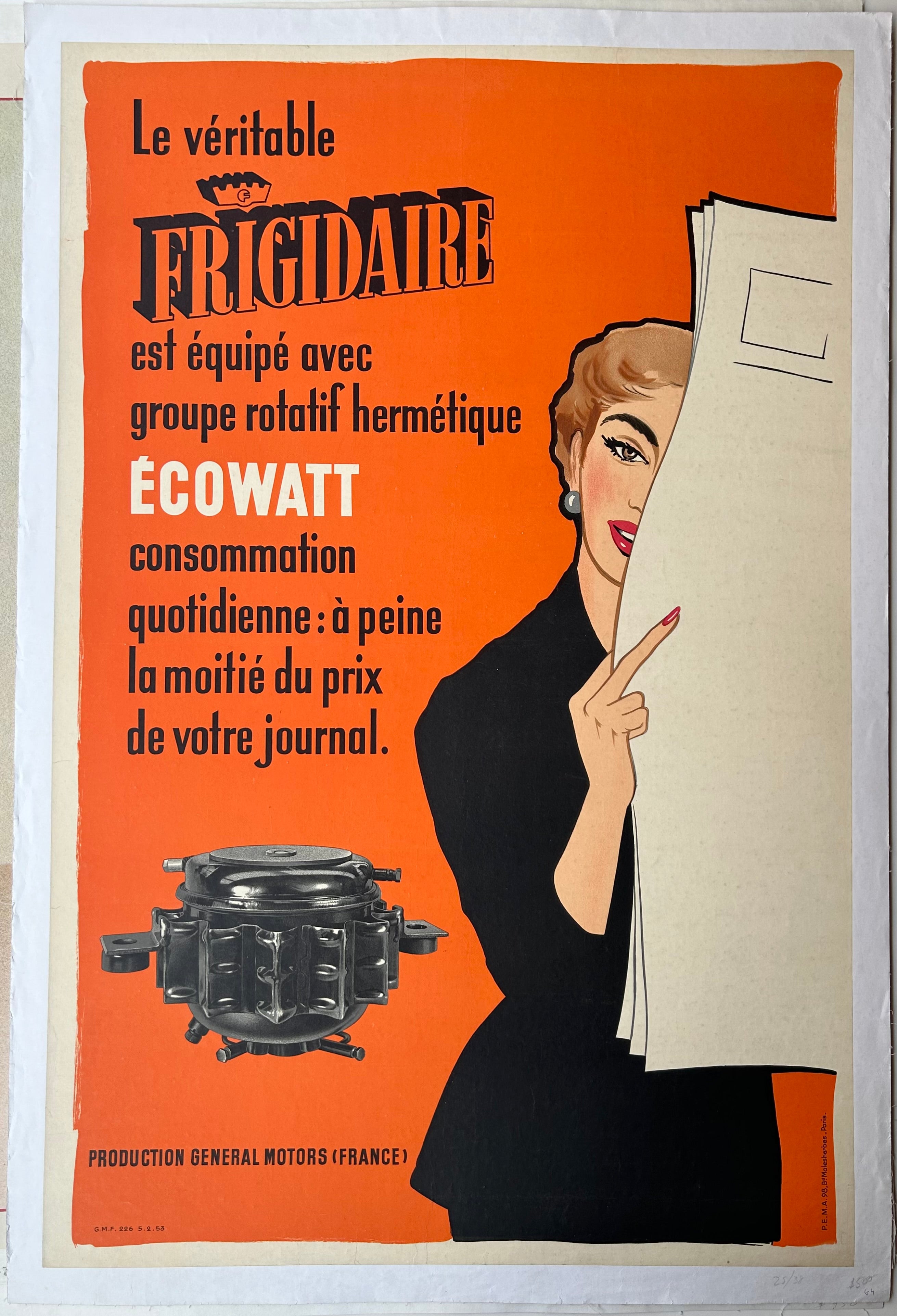 Le Veritable Frigidaire Poster ✓