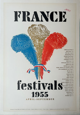 Link to  France Festivals 1955 PosterFrance, c. 1955  Product