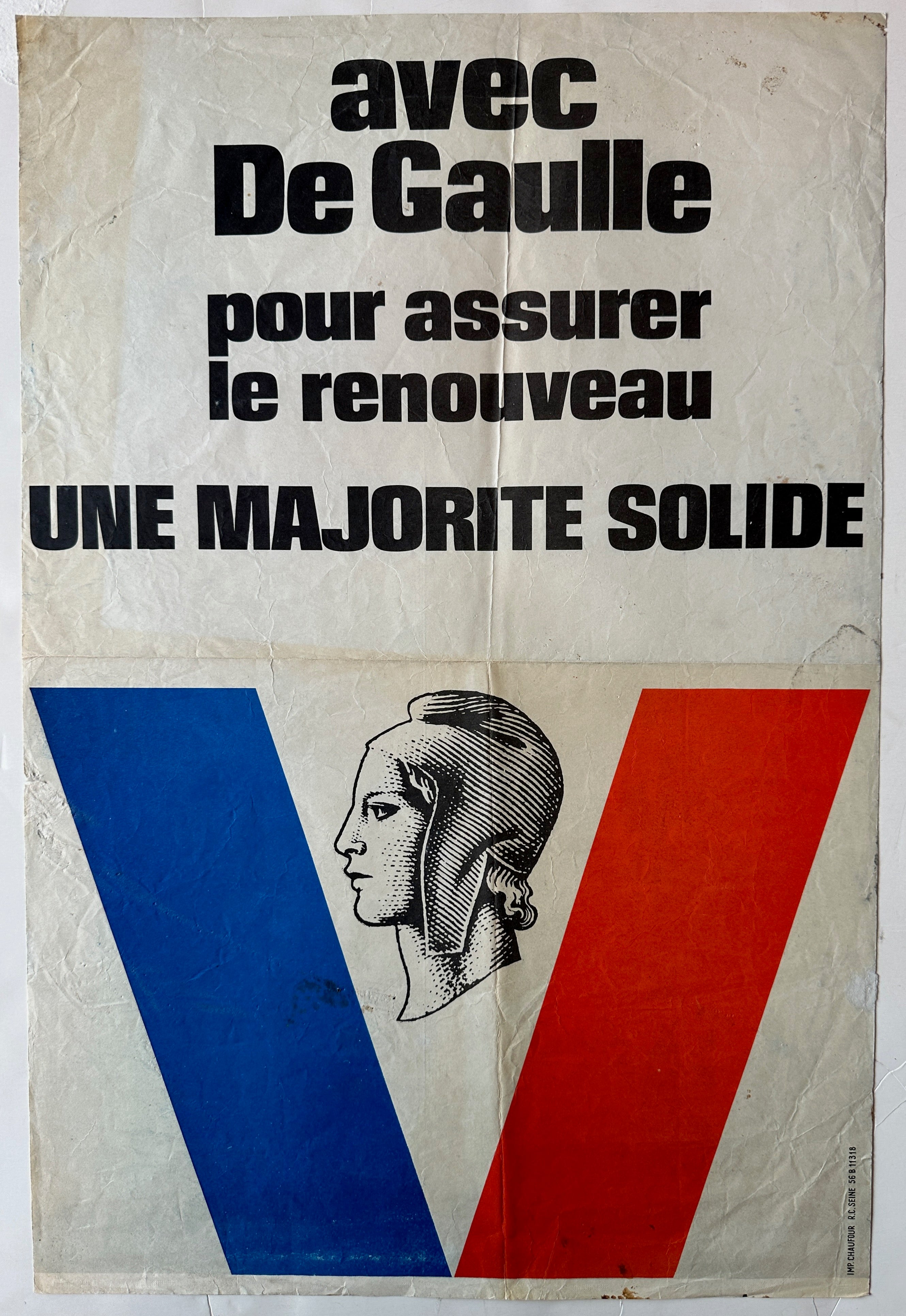 Avec De Gaulle Poster
