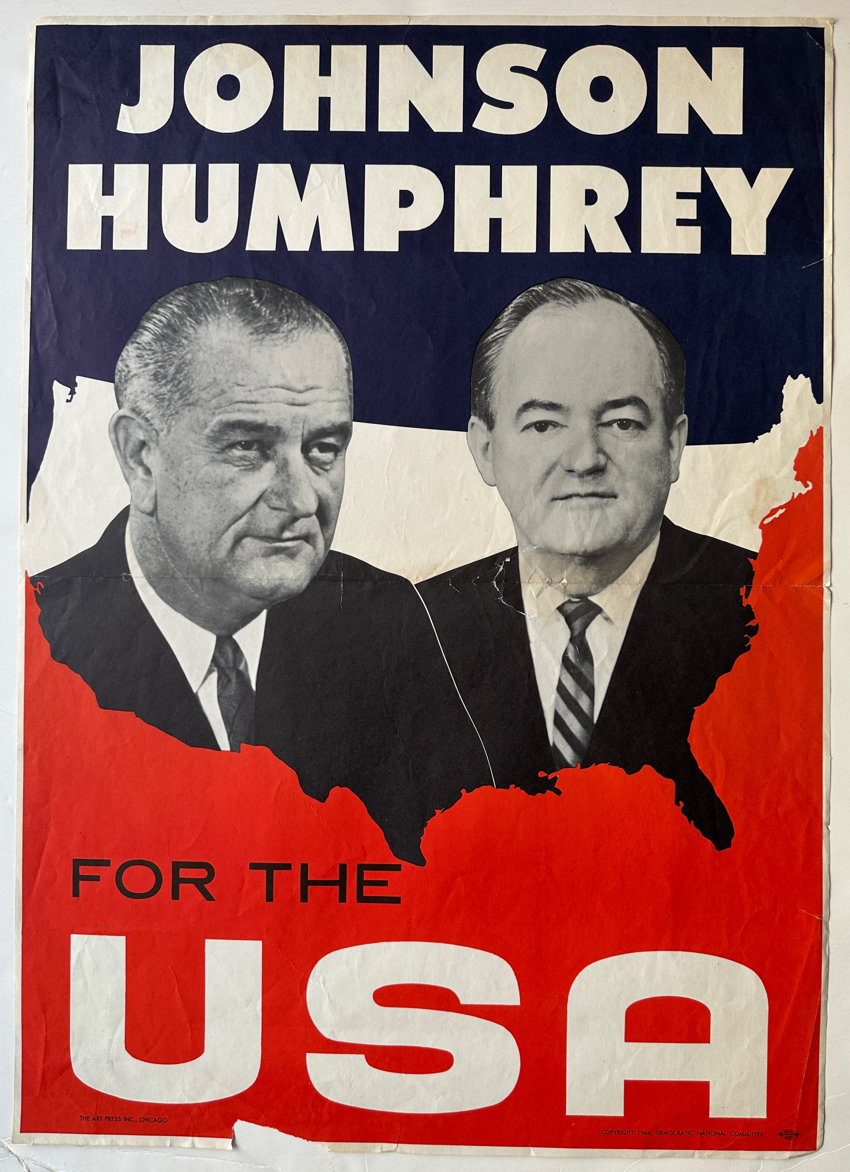 Johnson & Humphrey Election Poster