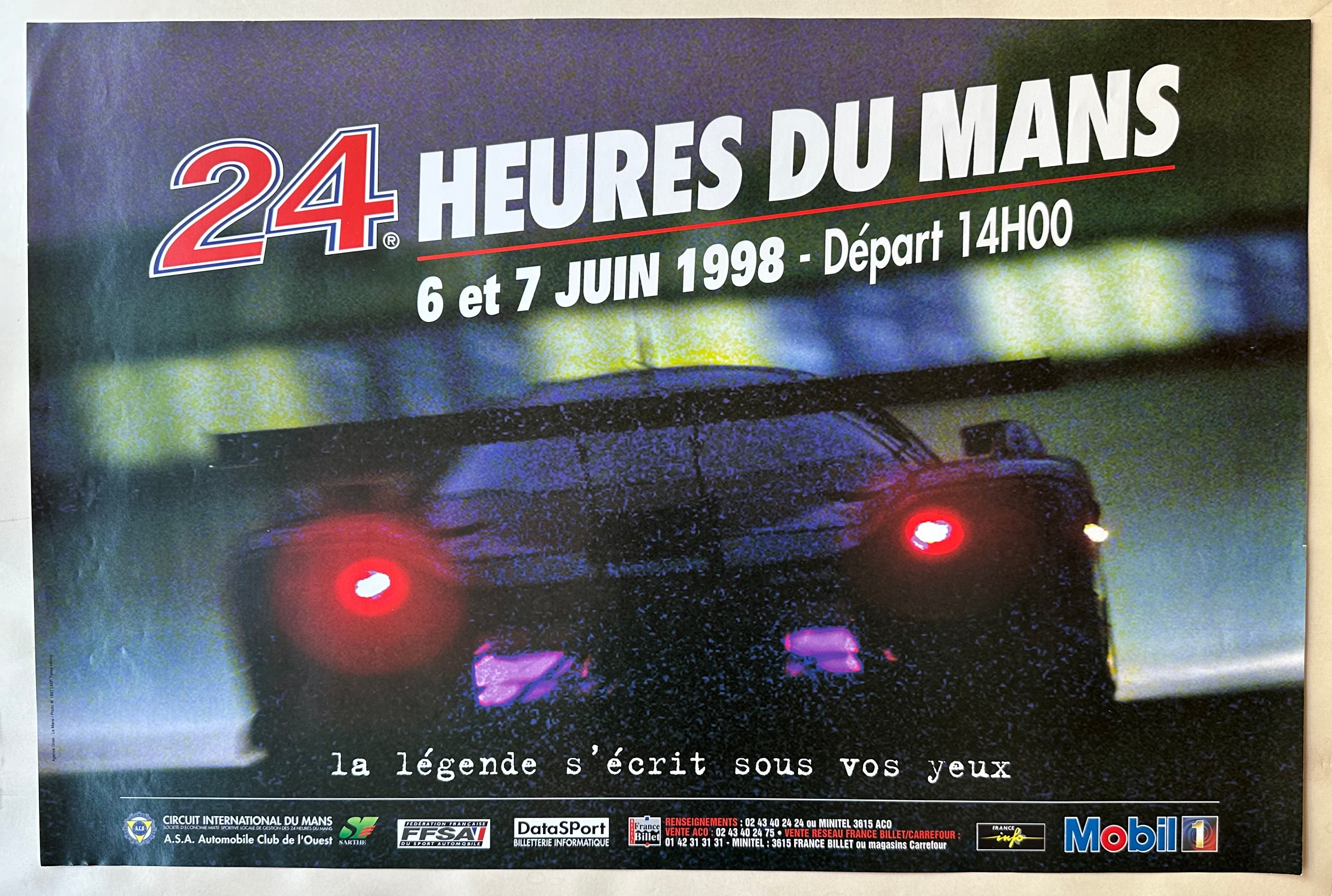 24 Heures Du Mans 1998 Legende Poster