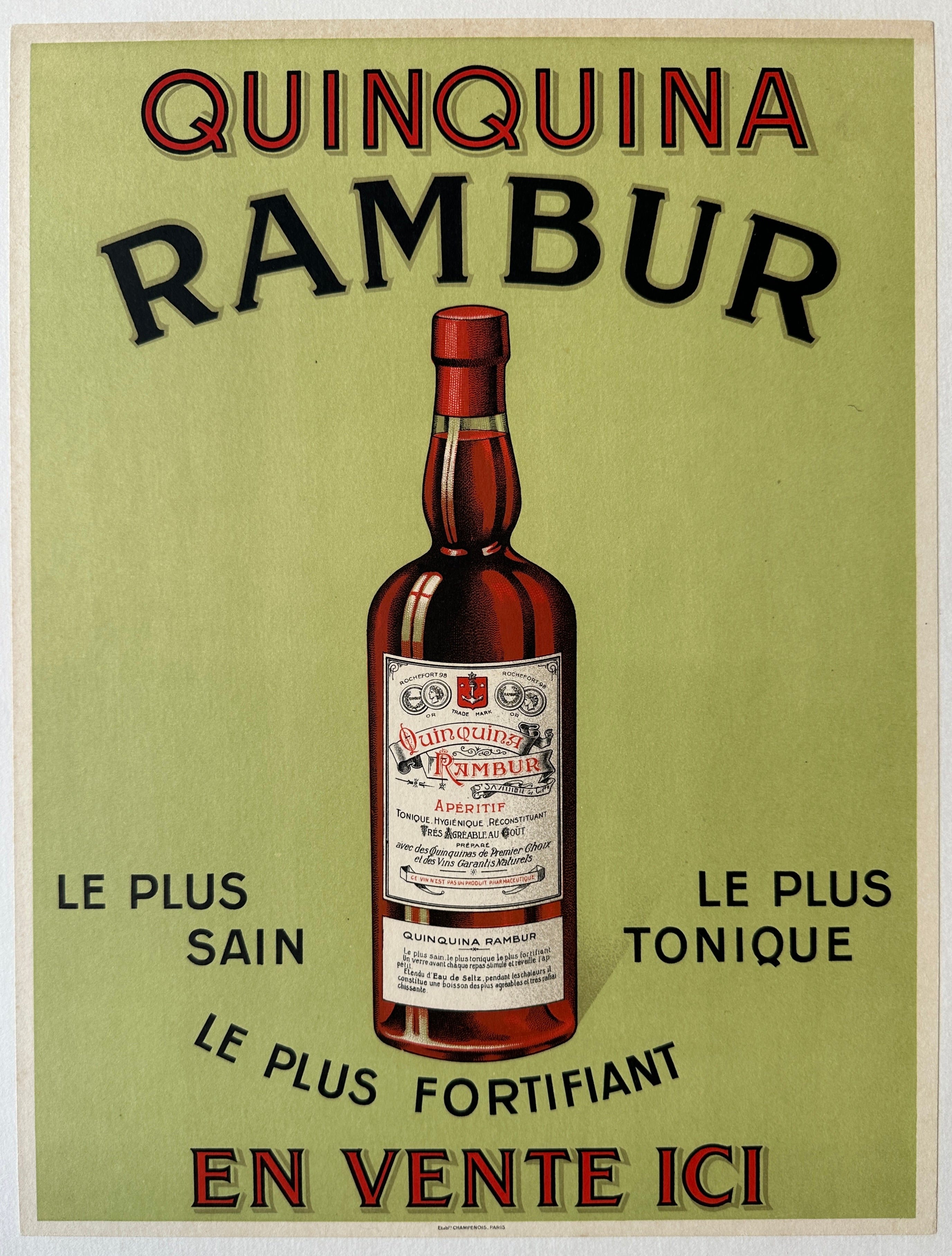 Quinquina Rambur Aperitif Poster ✓