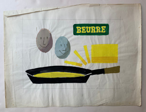 Link to  Beurre (Eggs in Pan) Original Advertisement Sketch  Product