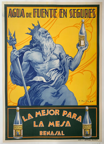 Link to Agua de Fuente en Segures "La Mejor Para La Mesa Benasal"Spain, C. 1930 Product