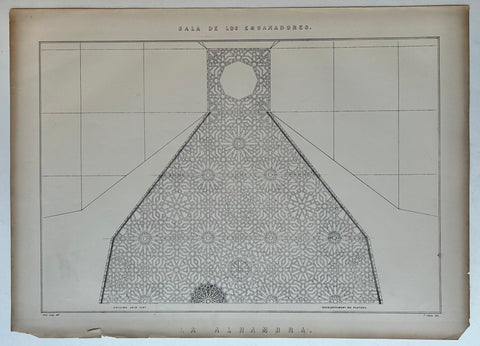 Link to Ceiling of Sala de Los Embajadores Alhambra Print 1England, c. 1844 Product