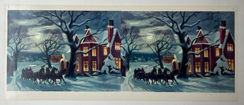 Link to  Winter Horse and Carriage Ride PrintFrance, c. 1955  Product