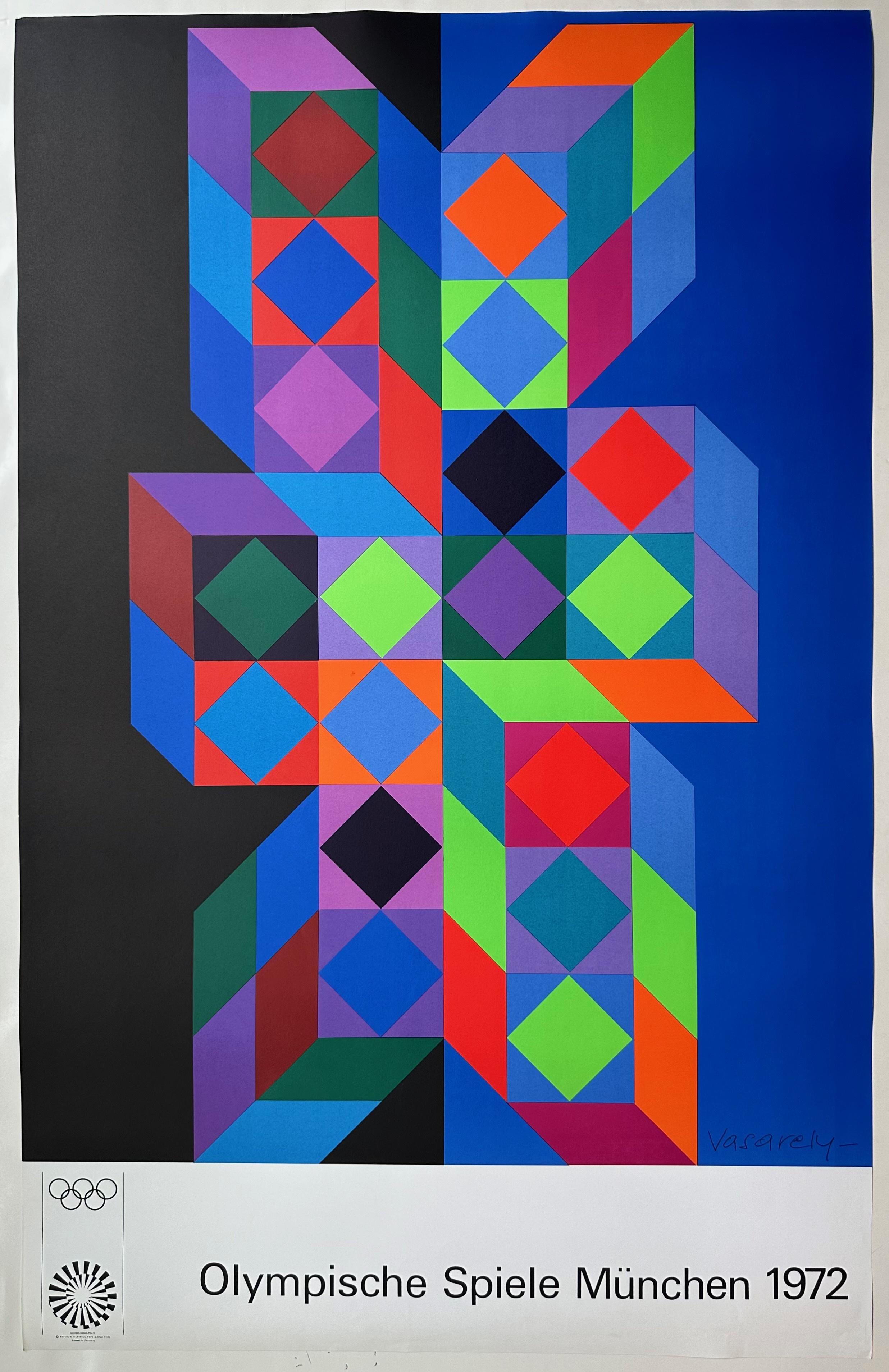 Olympische Spiele München 1972 Vasarely Poster