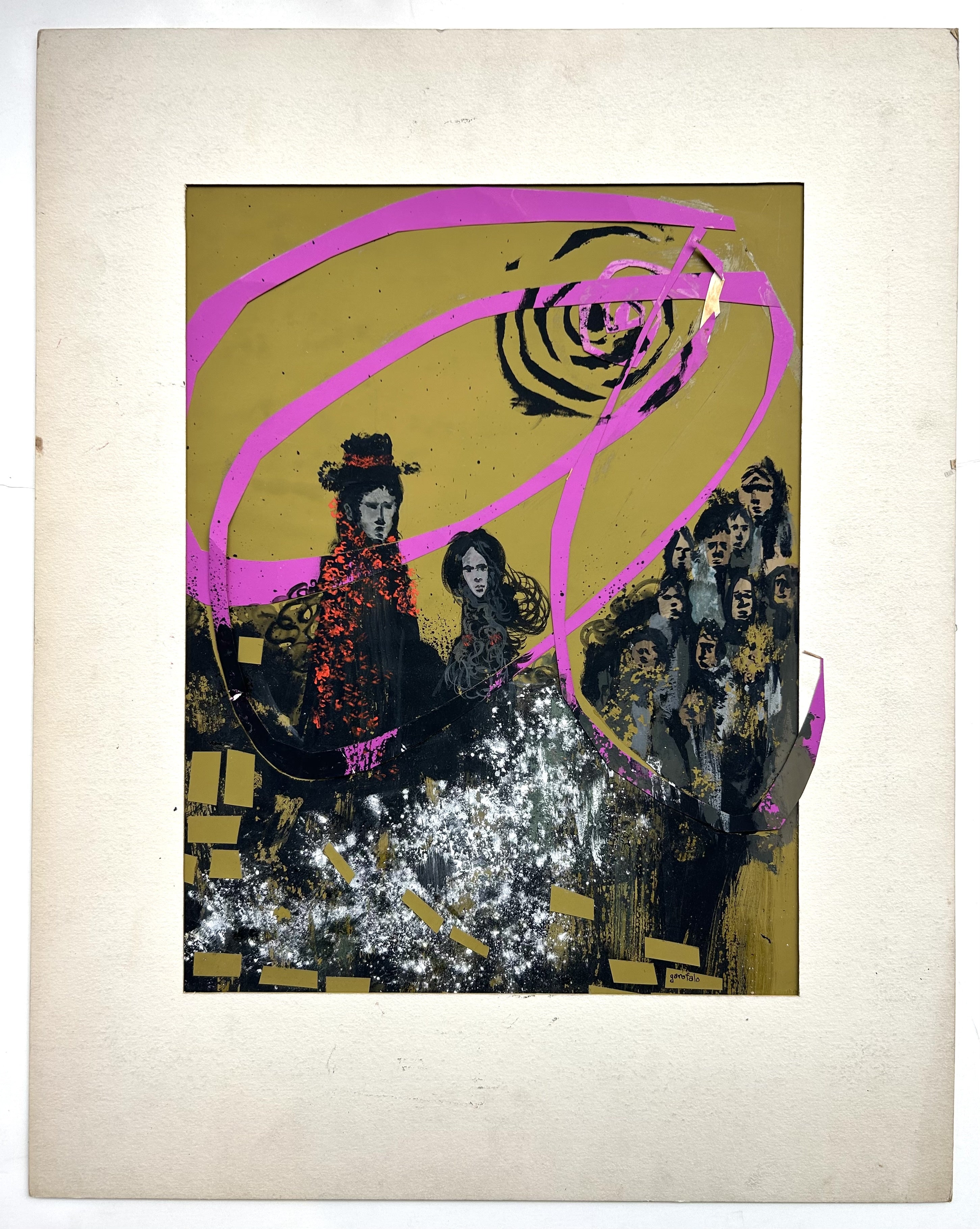 Abstract painting in the cubist style