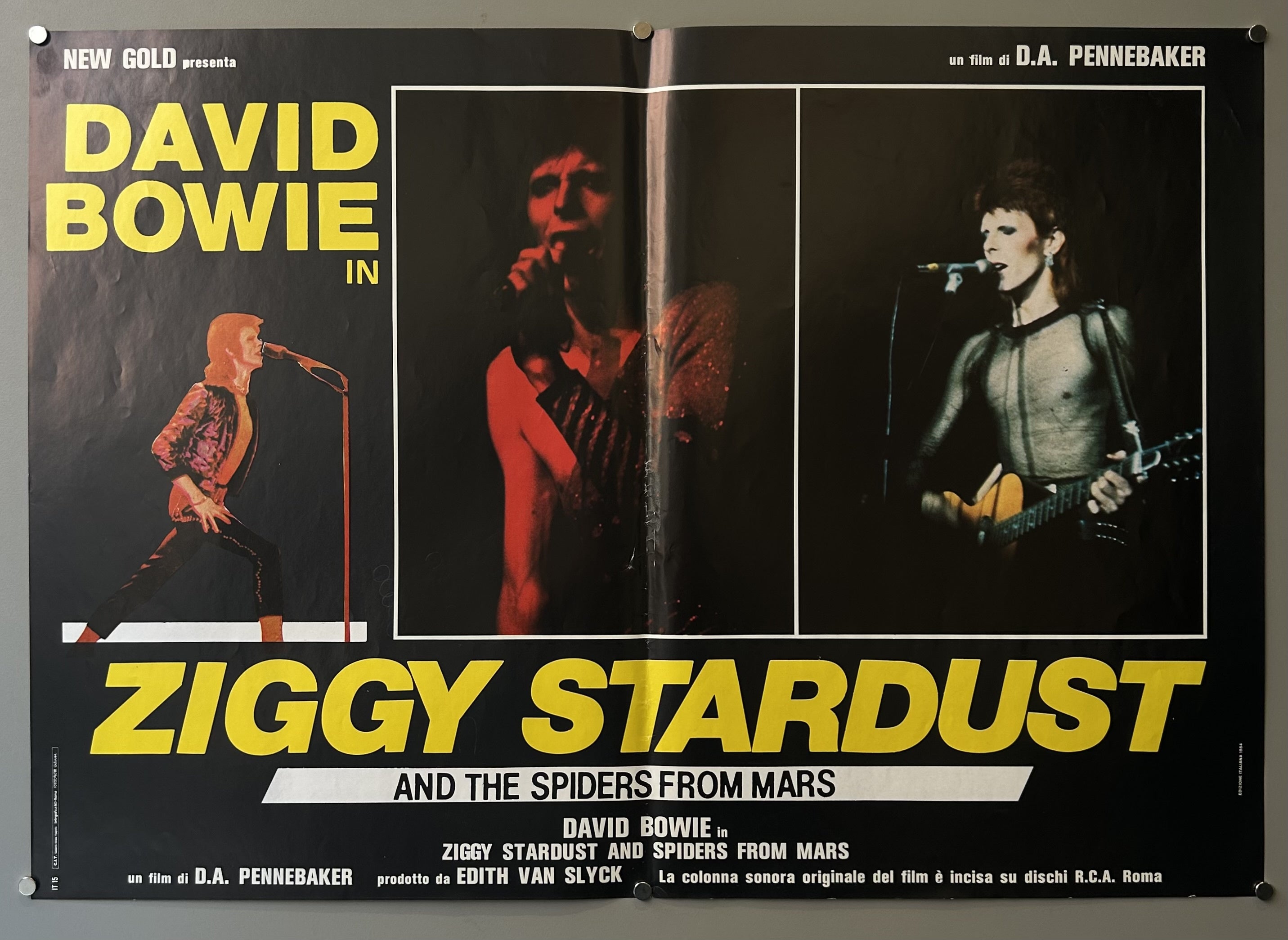 David Bowie's concert film while on tour for 'Ziggy Stardust' in Italian after it was given a theatrical release worldwide.