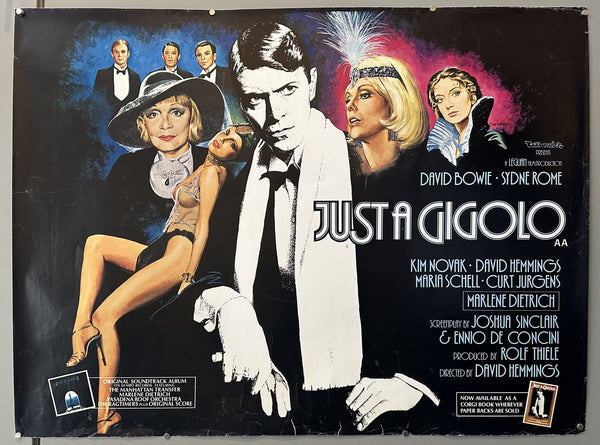 Ｑ　ビギナーズ　ジャスト　ア　ジゴロ　ポスター　デビッドボウイ Just a Gigolo 1978 B5 Japan Original Print Poster David