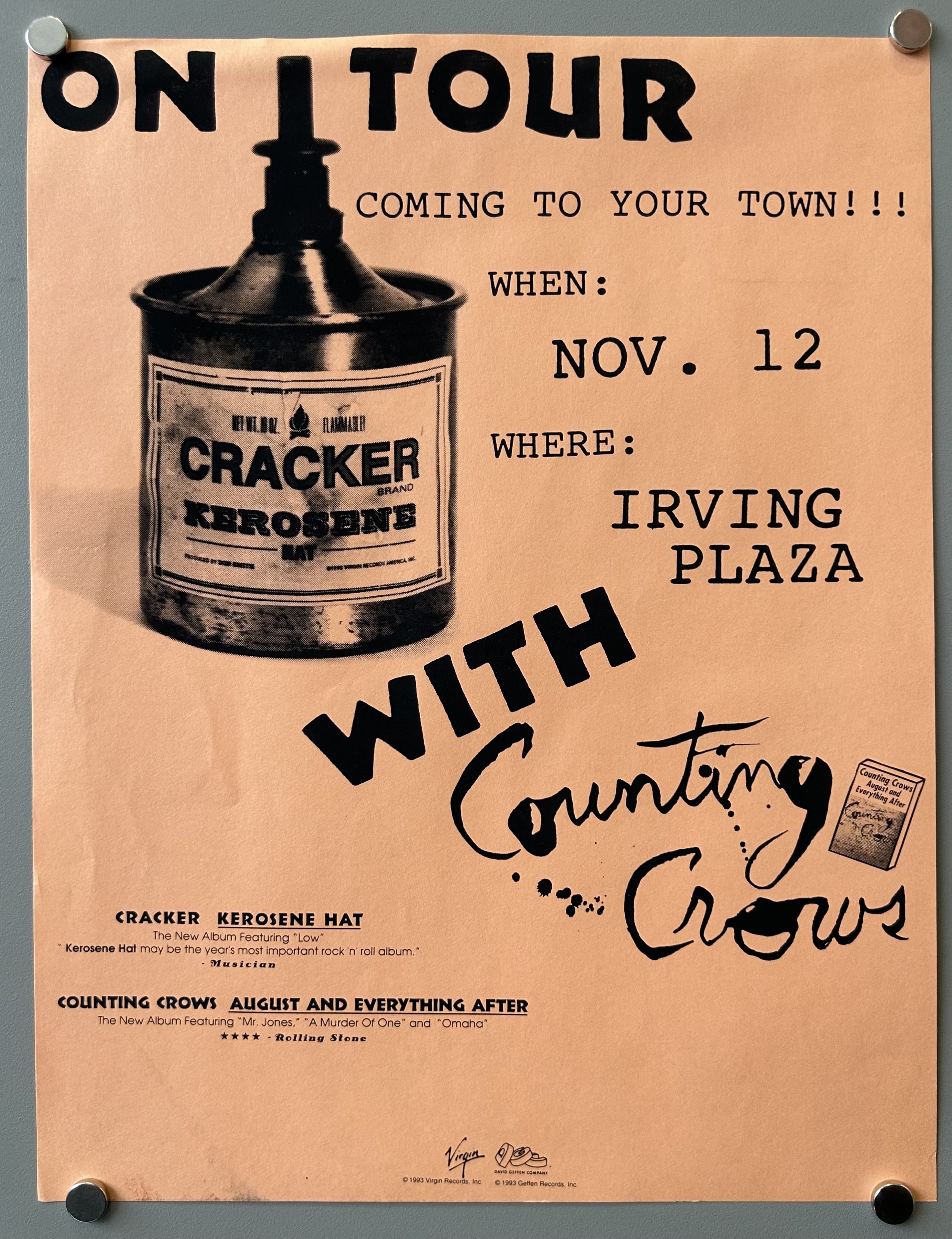 On Tour Cracker With Counting Crows