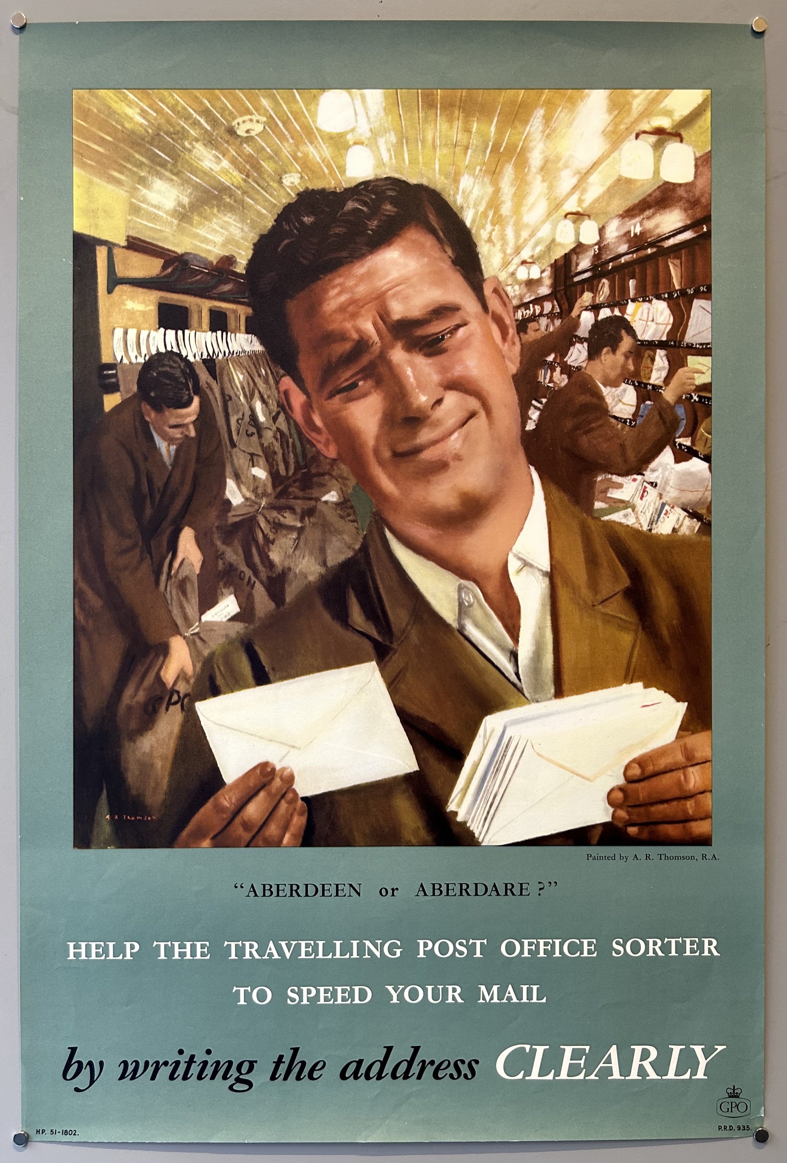 Aberdeen or Aberdare Post Office Poster