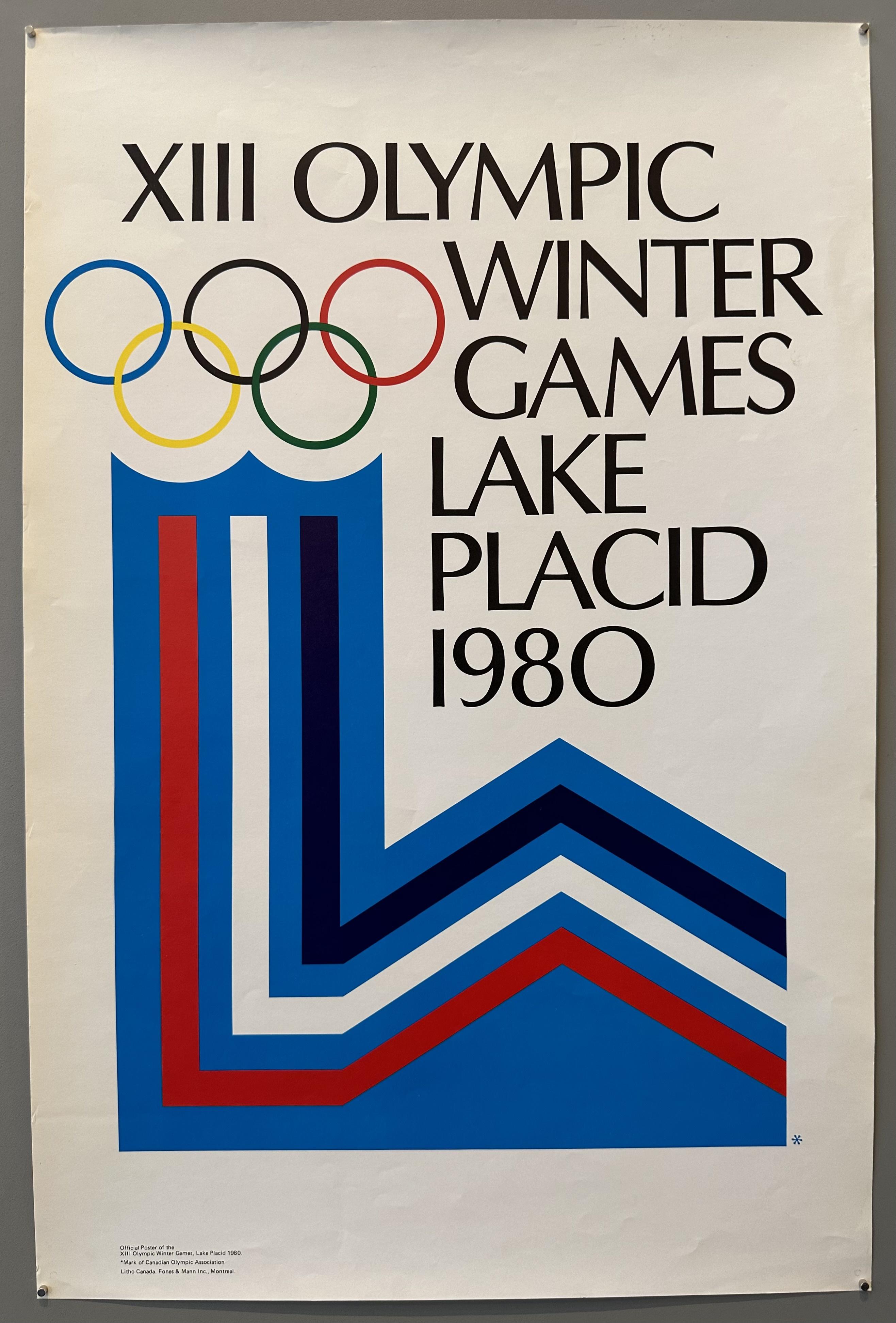 XIII Olympic Winter Games Lake Placid 1980 Poster