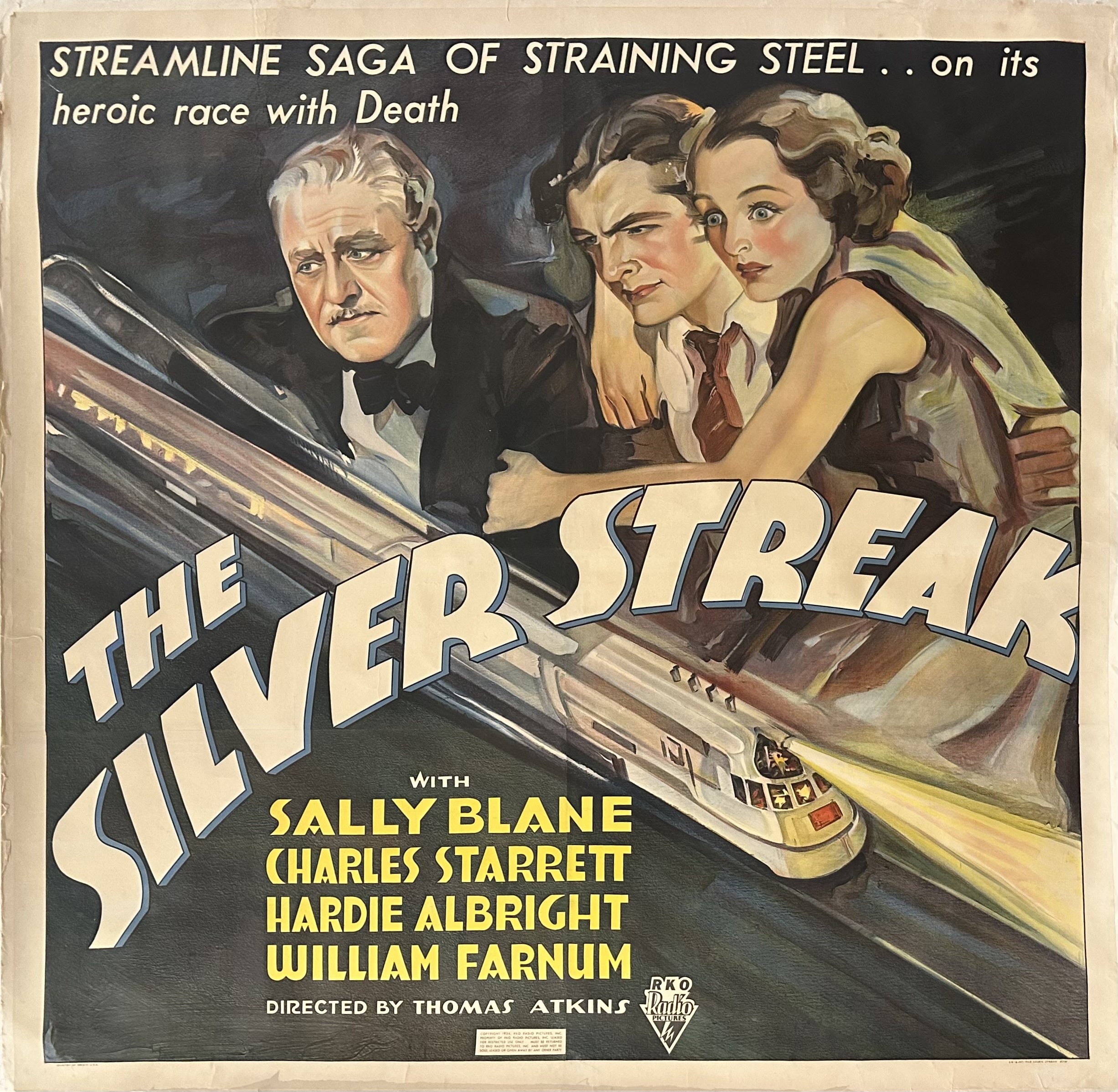 Theatrical release poster for The Silver Streak, featuring the main characters with the Zephyr train.