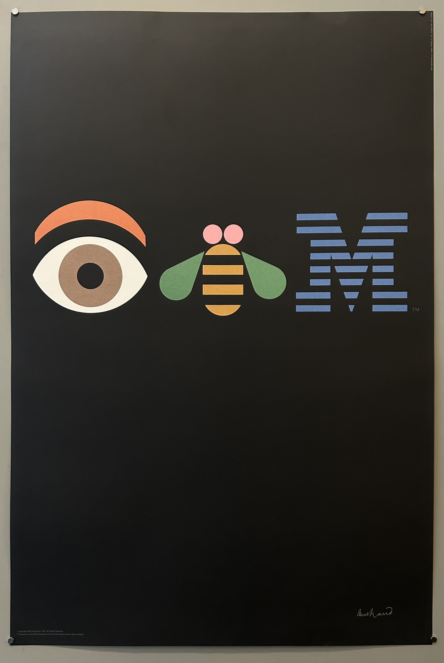 Created in 1981, this design became one of Rand's most famous works for IBM, where he served as a design consultant for over 30 years. It's a prime example of his approach to design, which often incorporated humor and simplicity to convey complex ideas.